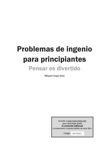 Portada del libro «Problemas de ingenio para principiantes»