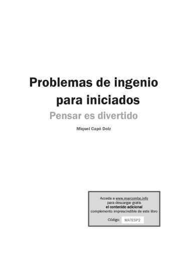 Portada del libro «Problemas de ingenio para iniciados»