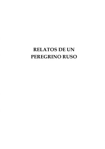 RELATOS DE UN PEREGRINO RUSO