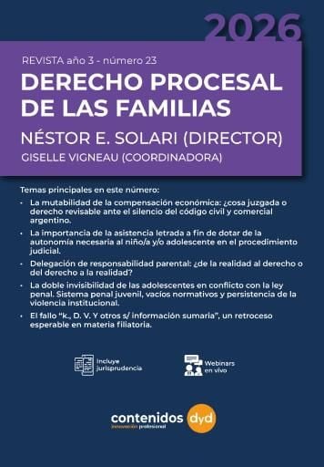 Portada del libro «DERECHO PROCESAL DE LAS FAMILIAS (Dr. Néstor SOLARI)-Revista año 3 número 23», de Solari Nestor
