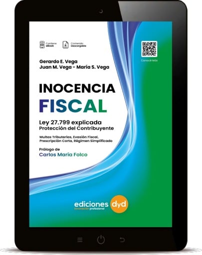 Portada del libro «Inocencia Fiscal - Ley 27.799 explicada», de Gerardo Vega