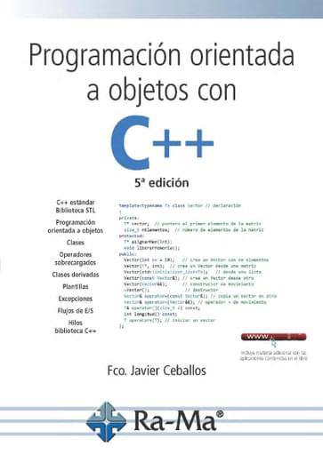 Programación orientada a objetos con C++, 5ª edición.