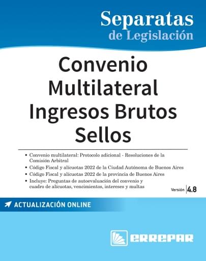 Separata De Convenio Multilateral - Ingresos Brutos - Sellos