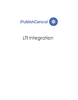 iPublishCentral LTI Integration Document cover image