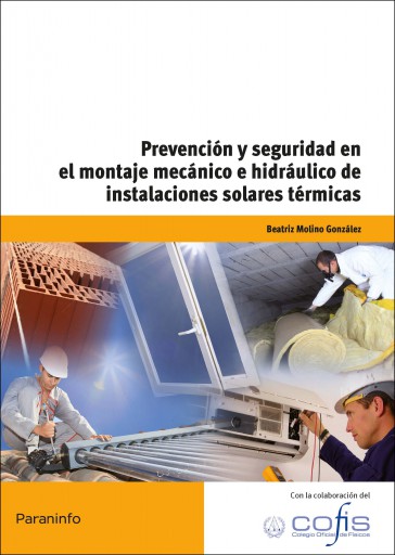 Portada del libro «Prevención y seguridad en el montaje mecánico e hidráulico de instalaciones solares térmicas (E-Book)»