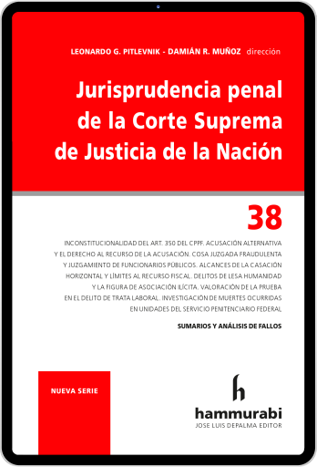 Jurisprudencia penal CSJN, t. 38