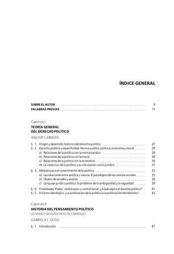 Índice Risso. Tratado de Derecho político y electoral