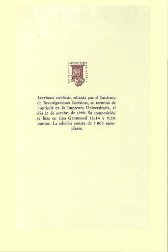 Lecciones estéticas