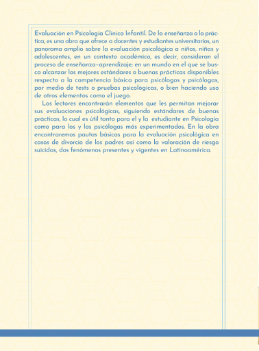 Evaluación en psicología clínica infantil. De la enseñanza a la práctica