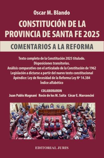 CONSTITUCIÓN DE LA PROVINCIA DE SANTA FE 2025. COMENTARIOS A LA REFORMA