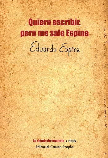 Quiero escribir, pero me sale Espina
