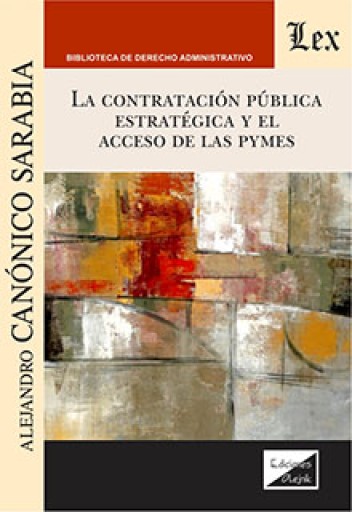 Portada del libro «Contratación pública estratégica y el acceso de la PYME», de Alejandro Canónico Sarabia