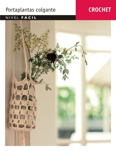 Crochet Porta plantas: Nivel Fácil