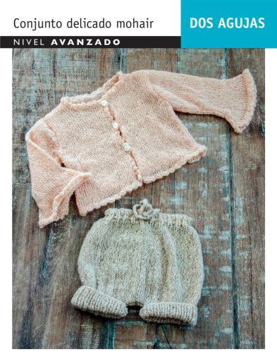 Dos agujas Conjunto mohair: Nivel Avanzado