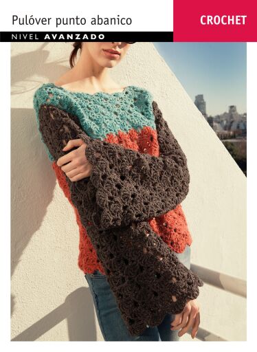 Crochet Pulover punto abanico: Nivel Avanzado