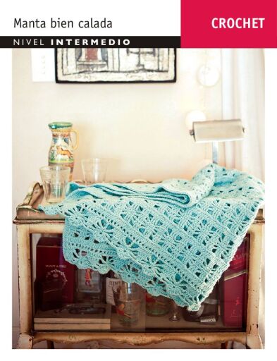 Crochet Manta bien calada: Nivel Intermedio