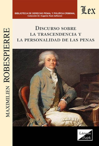 Portada del libro «Discurso sobre la trascendencia y la personalida», de Maximilien Robespierre