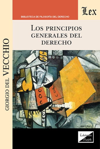 Portada del libro «Los principios generales del derecho», de Giorgio del Vecchio