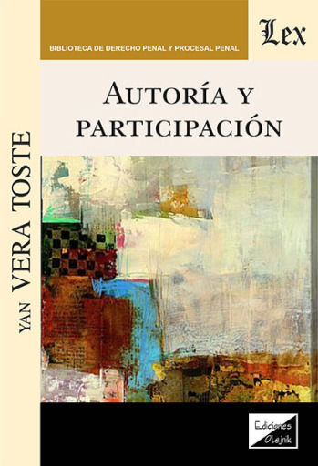 Portada del libro «Autoría y participación», de Yan Vera Toste