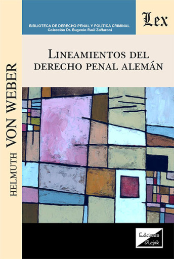 Portada del libro «Lineamientos del derecho penal alemán», de Helmuth Von Weber