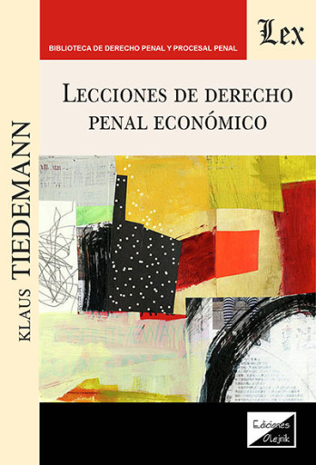 Portada del libro «Lecciones de derecho penal economico», de Klaus Tiedemann