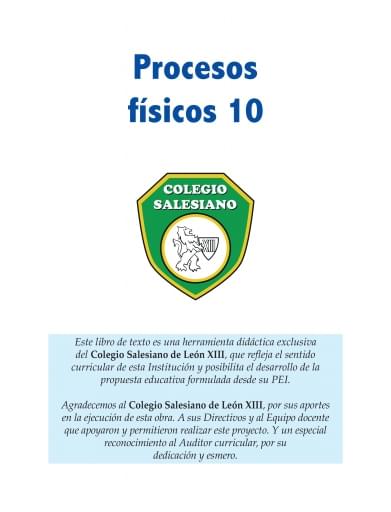 Salesiano León XIII Física 10 2026