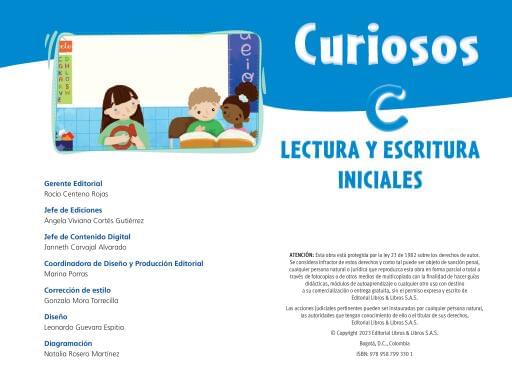 CURIOSOS C Cartilla Lectura Inicial