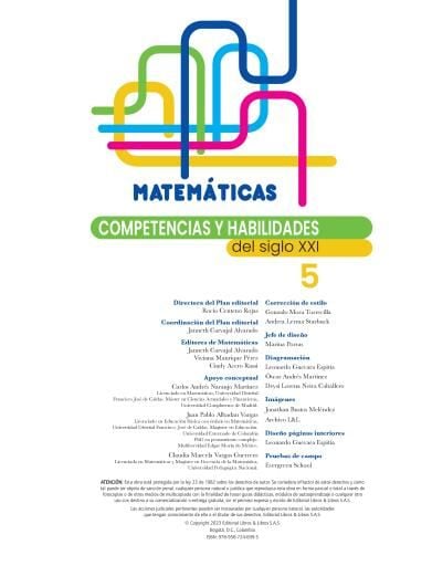 Matemáticas 5 Competencias y Habilidades Siglo XXI