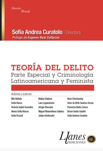 Portada del libro «Teoría del delito: parte especial y criminología», de Sofía A Curatolo