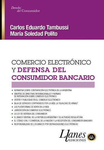 Comercio Electrónico y Defensa del Consumidor Bancario