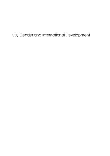 Portada del libro «ELT, Gender and International Development», de Roslyn Appleby