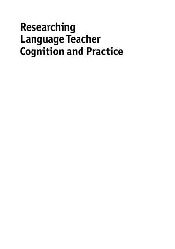 Portada del libro «Researching Language Teacher Cognition and Practice»