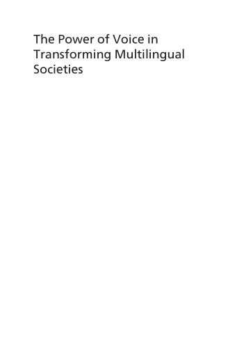 Portada del libro «The Power of Voice in Transforming Multilingual Societies»