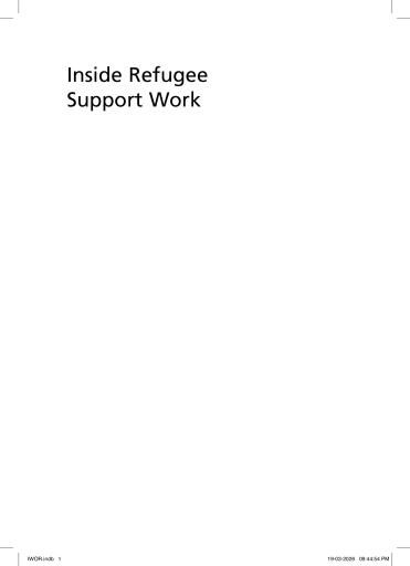 Portada del libro «Inside Refugee Support Work», de Jonas Hassemer