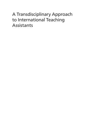 Portada del libro «A Transdisciplinary Approach to International Teaching Assistants»