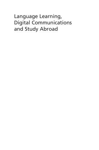 Portada del libro «Language Learning, Digital Communications and Study Abroad», de Levi Durbidge