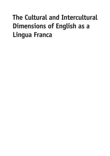 Portada del libro «The Cultural and Intercultural Dimensions of English as a Lingua Franca»