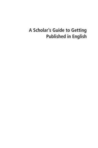 Portada del libro «A Scholar's Guide to Getting Published in English», de Mary Jane Curry, Theresa Lillis
