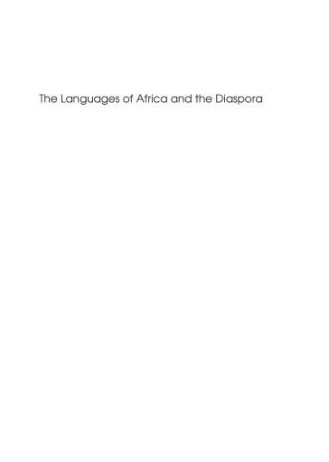 Portada del libro «The Languages of Africa and the Diaspora»
