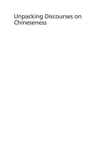 Portada del libro «Unpacking Discourses on Chineseness»