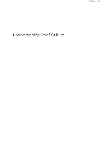 Understanding Deaf Culture