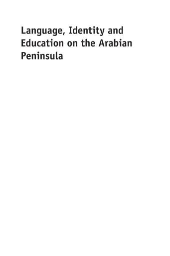 Portada del libro «Language, Identity and Education on the Arabian Peninsula»