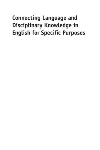 Portada del libro «Connecting Language and Disciplinary Knowledge in English for Specific Purposes», de Alissa J. Hartig