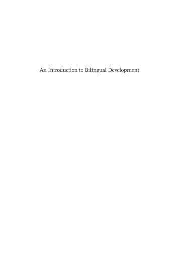 An Introduction to Bilingual Development