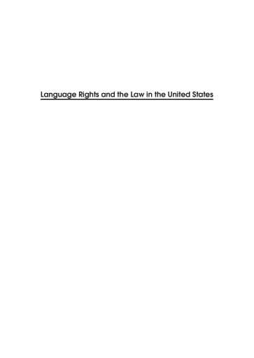 Portada del libro «Language Rights and the Law in the United States», de Sandra Del Valle