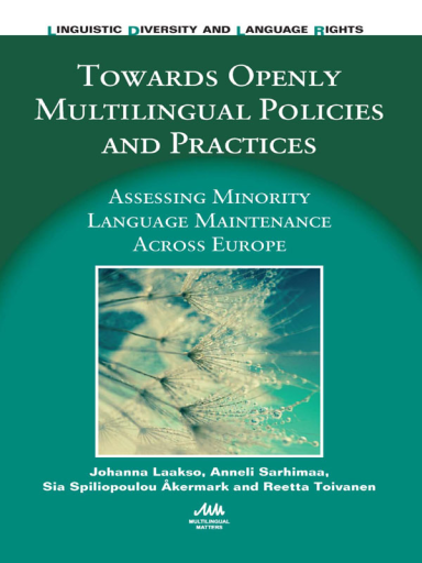 Portada del libro «Towards Openly Multilingual Policies and Practices», de Johanna Laakso, Anneli Sarhimaa