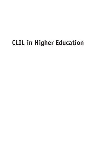 Portada del libro «CLIL in Higher Education», de Inmaculada Fortanet-Gómez