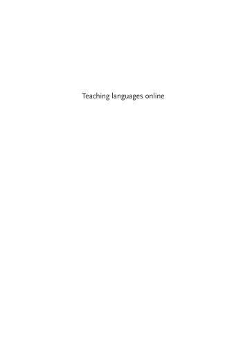 Portada del libro «Teaching Languages Online», de Carla Meskill, Natasha Anthony