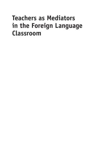 Portada del libro «Teachers as Mediators in the Foreign Language Classroom», de Michelle Kohler