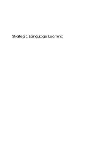 Strategic Language Learning